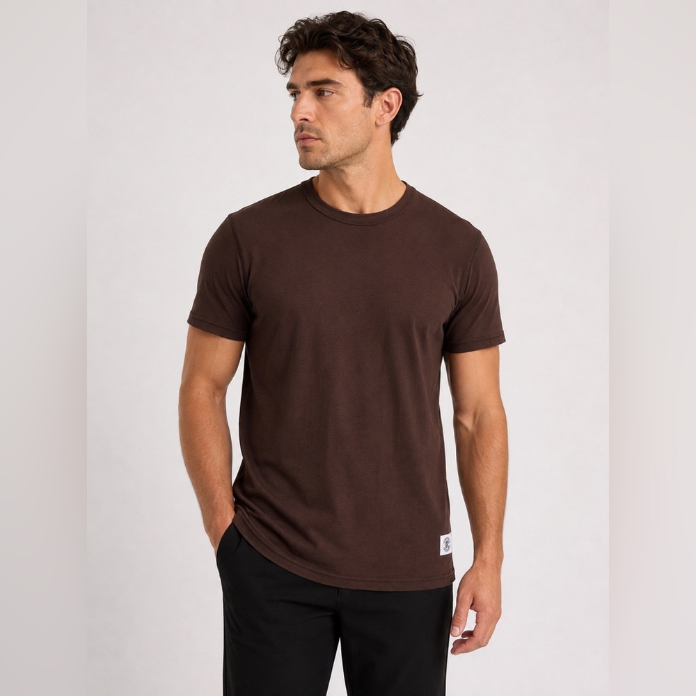 Reigning Champ Mens L Brown T Shirt Made in Canada 100% Cotton Athletic Wear Tee